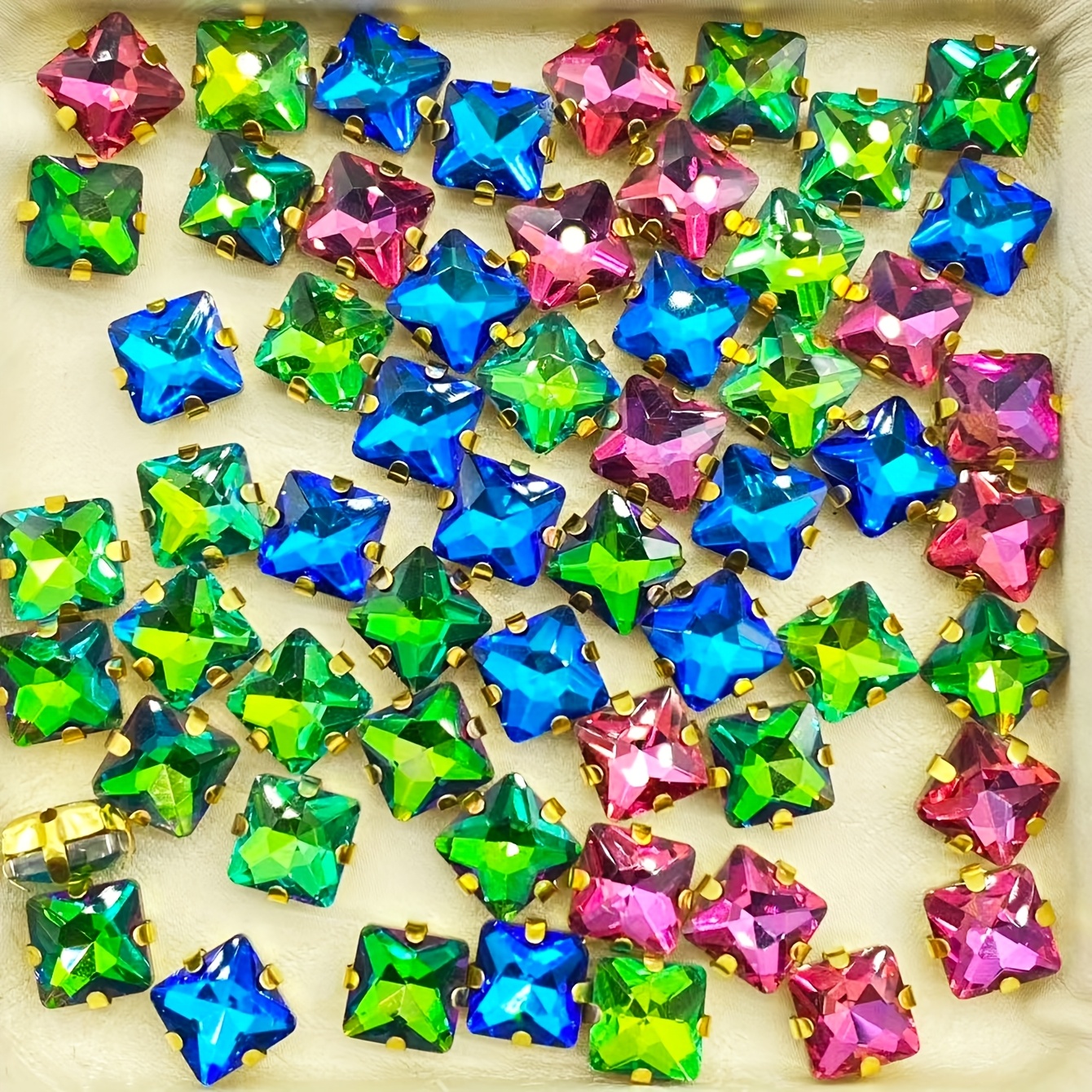 Square Rhinestones Hand Sewing Beads